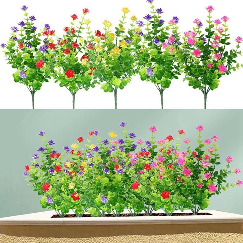 20 Bundles Artificial FlowersPlants Greenery Shrubs for Indoor Outdoors Home Garden Patio Hanging Planter
