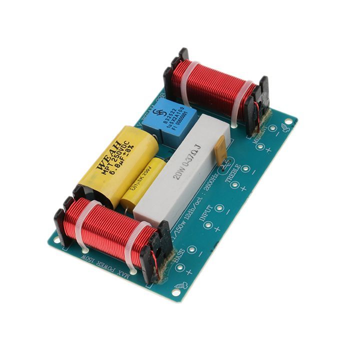 2PCS 3 Way Audio Filter Bass Speaker Crossover Frequency  Car