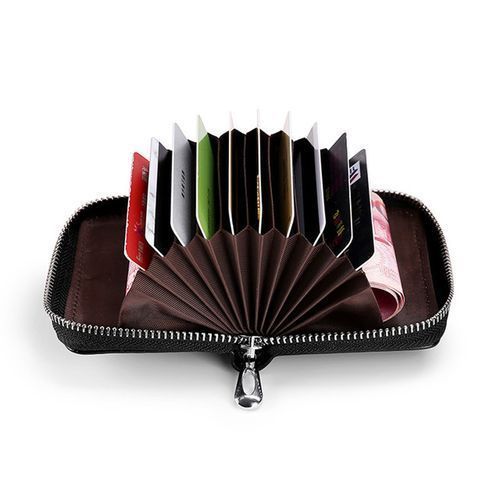 Card Holder,Credit Card And Cash Wallet,PU Leather Card Wallet（Rose）