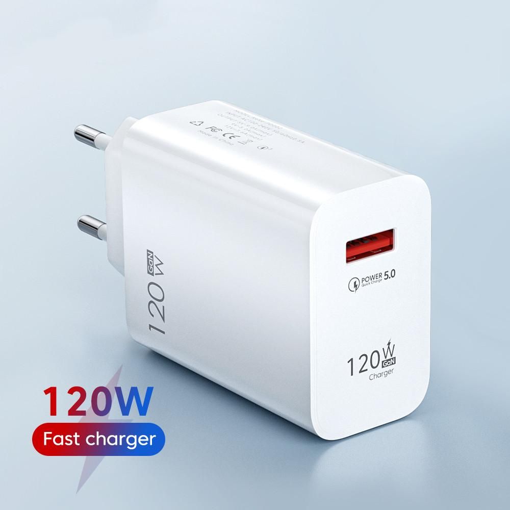 120W USB Charger Fast charging iPhone 14 13 12 Xiaomi Ipad doogee Realme Samsung