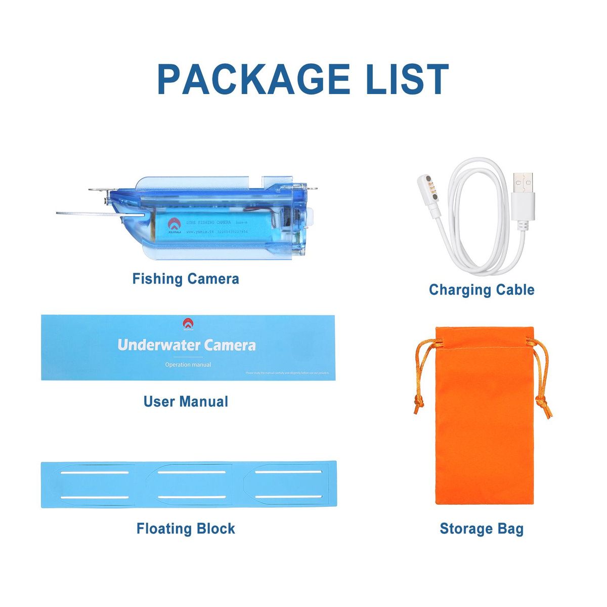 1080P Wireless Underwater Fishing Camera Wi-Fi Fish Finder Video Camera with Loop Recording APP Remote Control for Ice Lake Boat Fishing