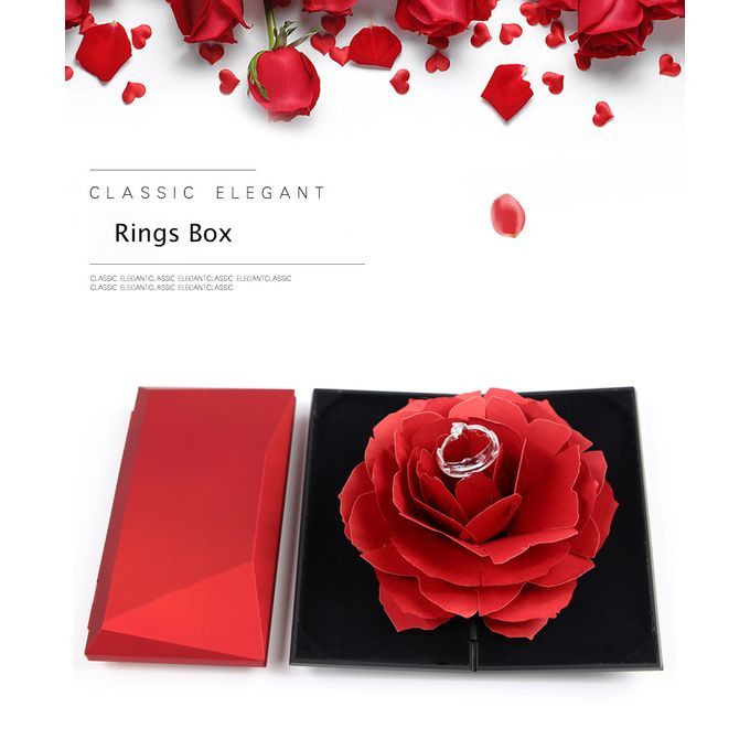 Diamond Silver Ladies Engagement Ring + Ring Box