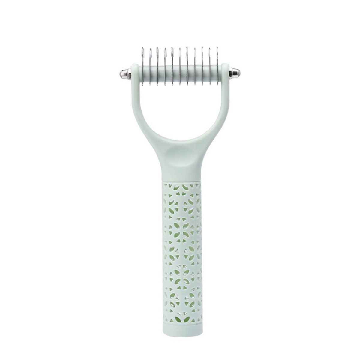 Cat Hair Comb Pet Cat Dog Cleaning Grooming Brush Green
