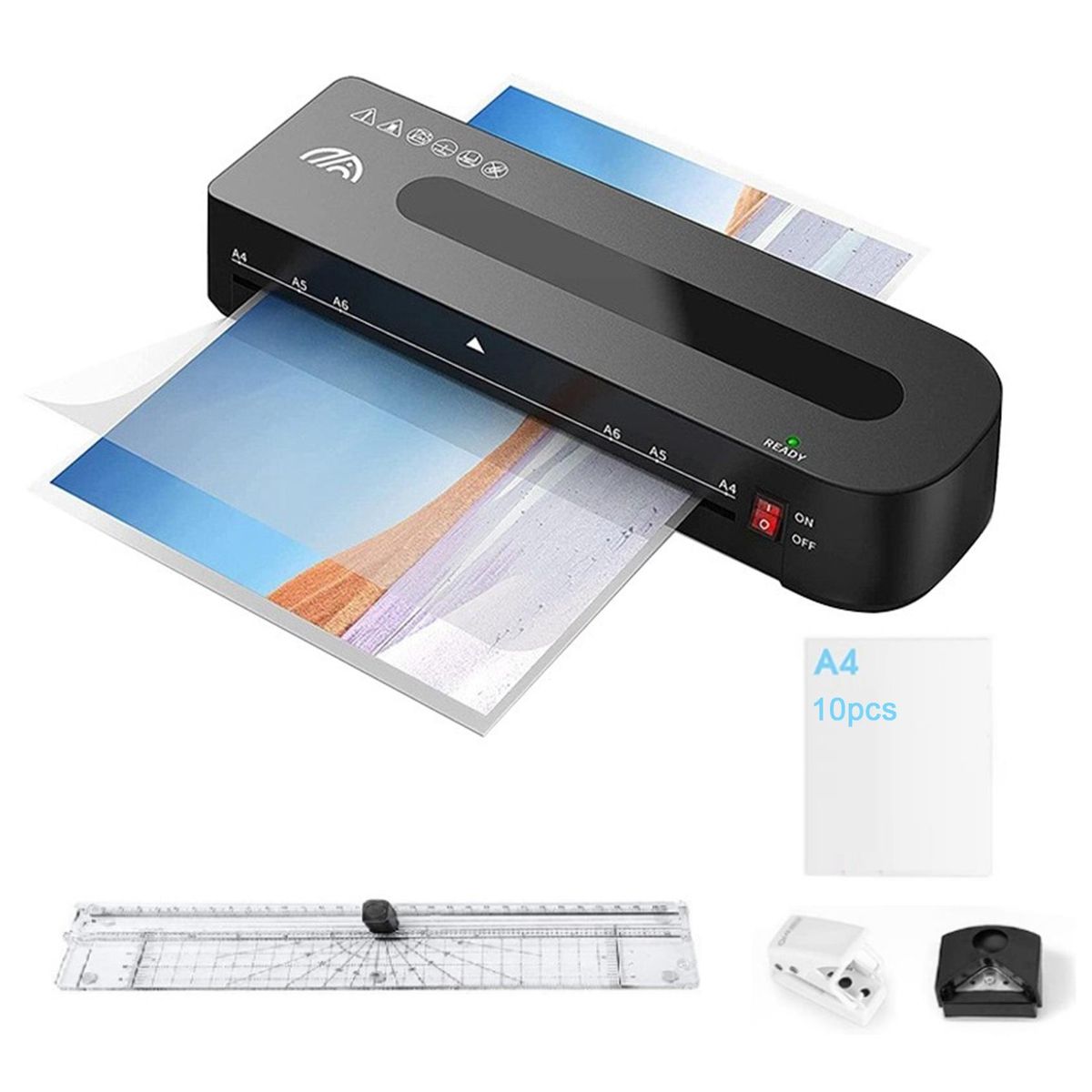 A4 Office Document A4 Plastic FilmCorner RounderHole PunchRuler  US Plug