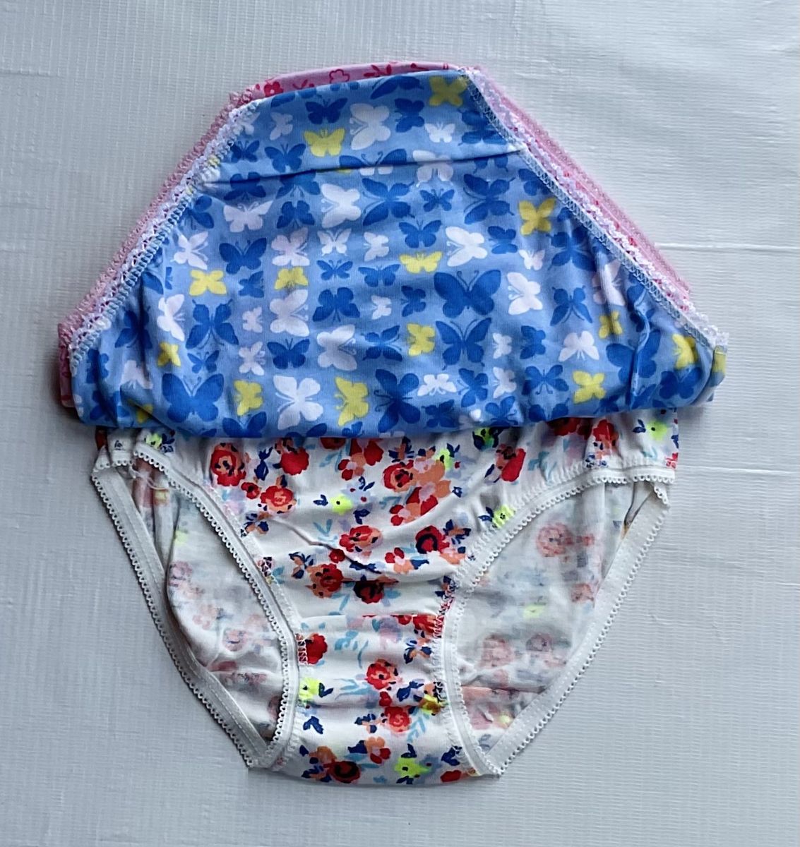 Set Of 3 Butterfly Floral Girls Pant