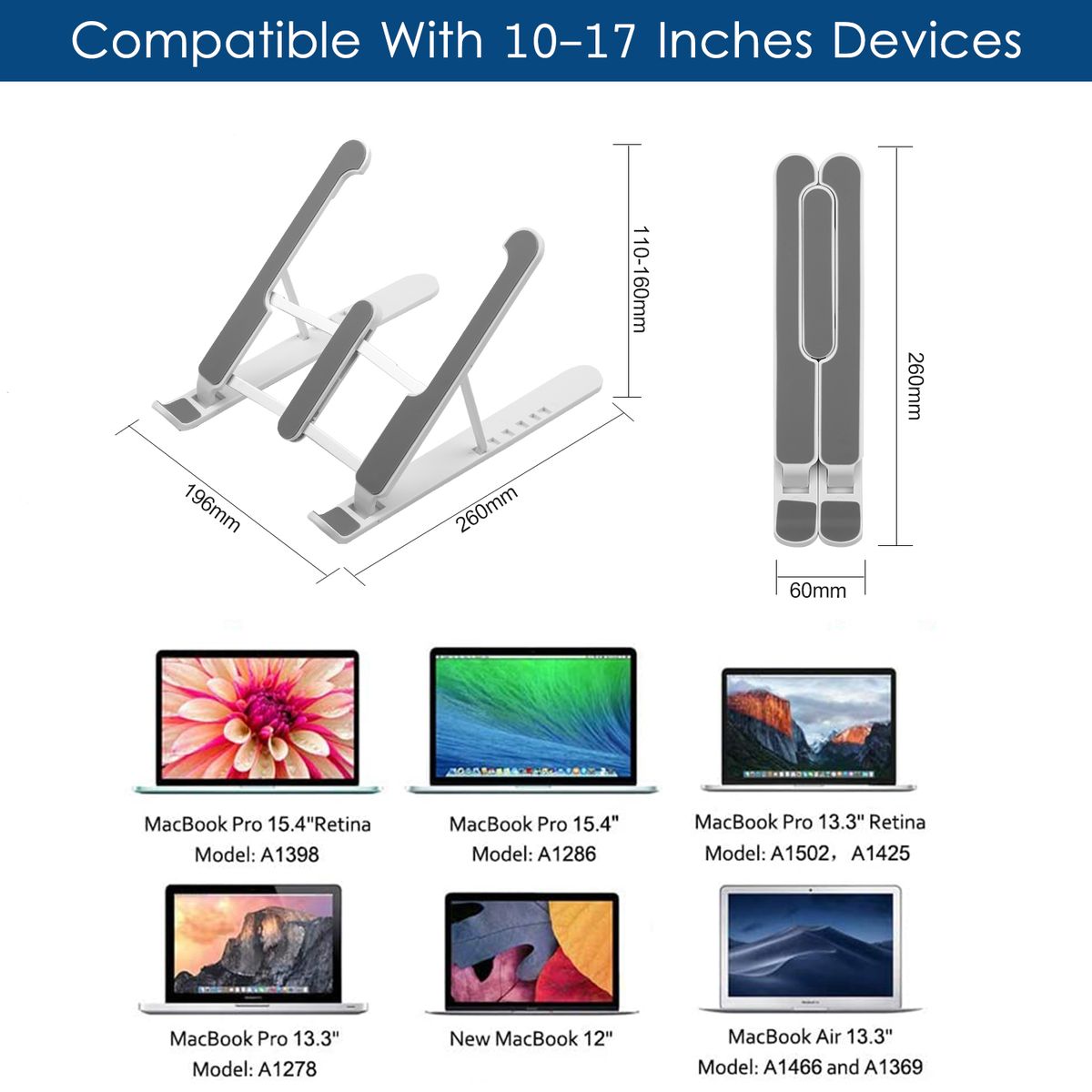 Laptop Stand Adjustable Portable Computer Riser Tablet