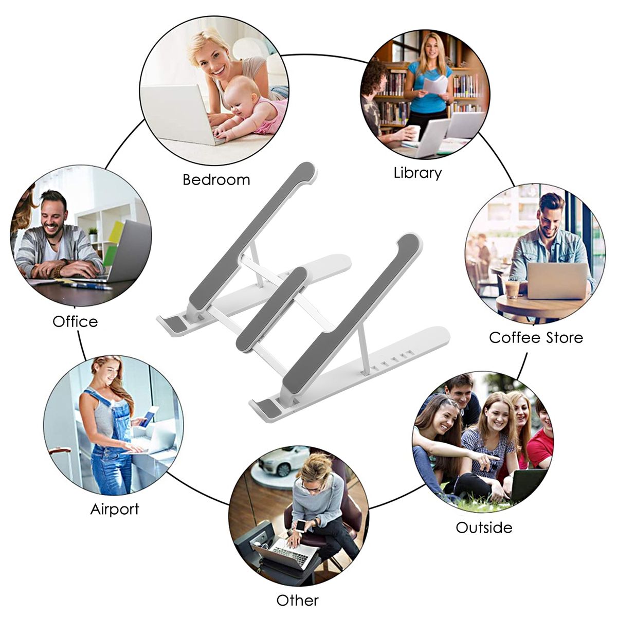 Laptop Stand Adjustable Portable Computer Riser Tablet