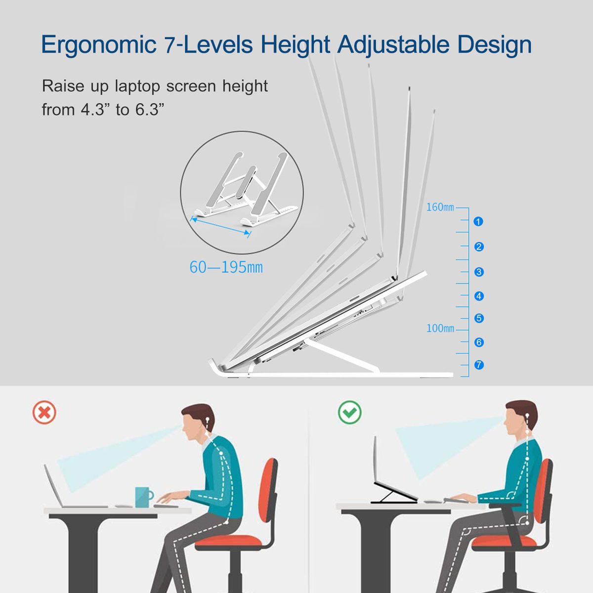 Laptop Stand Adjustable Portable Computer Riser Tablet