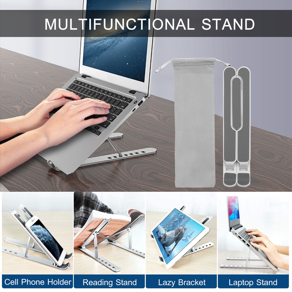 Laptop Stand Adjustable Portable Computer Riser Tablet