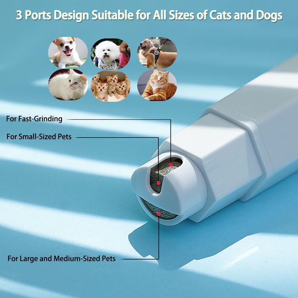 Electric Dog Nail Grinder, Rechargeable Pet Nail Grinder 3-Speed Painless Pet Nail Trimmer Pet Nail Polisher Electric Nail File for Large Medium Small Dogs and Cats Professional Quiet Pet Paws Grooming & Smoothing
