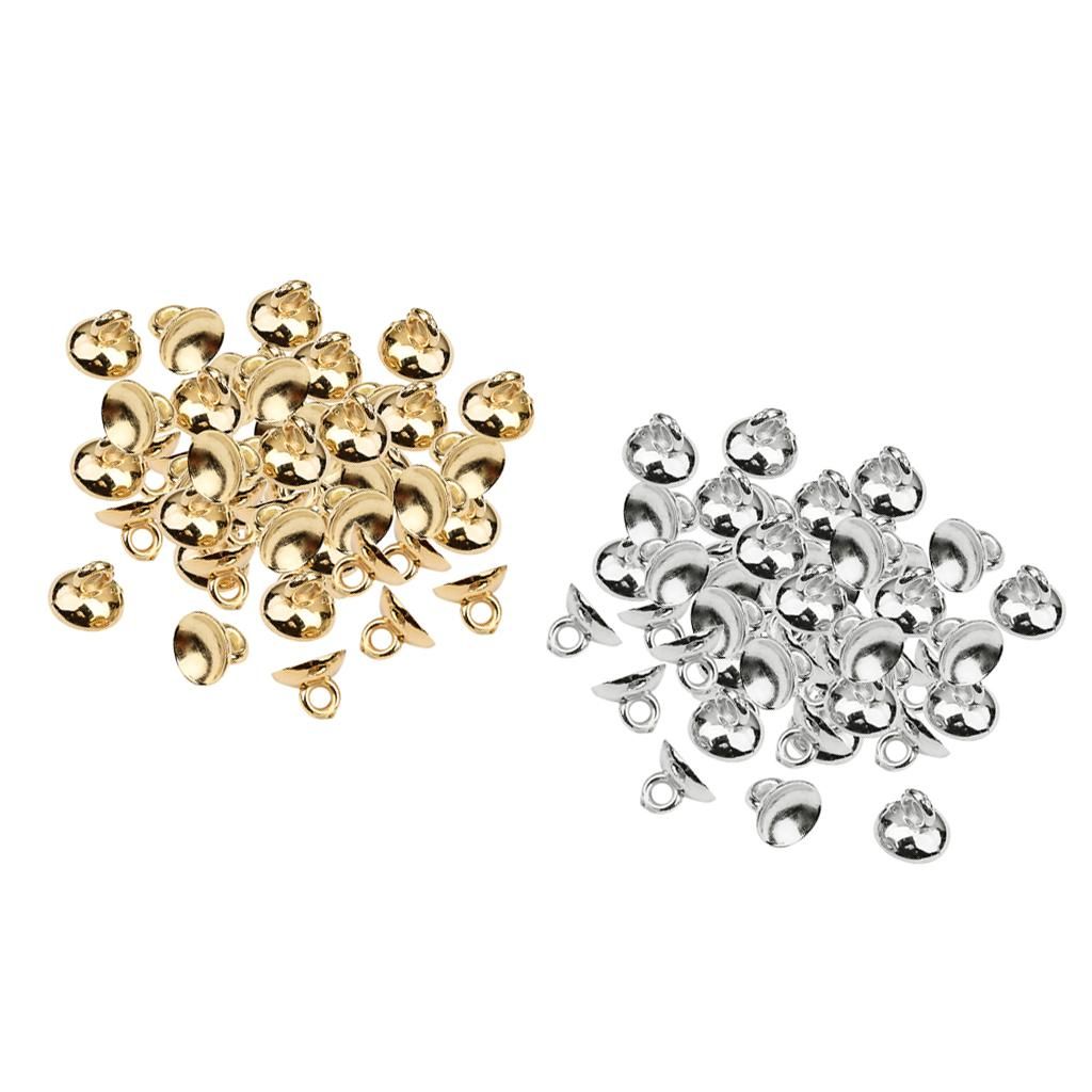 400pcs Bell Shape Ball Pendant End Caps Beads Caps Tassels Pendants