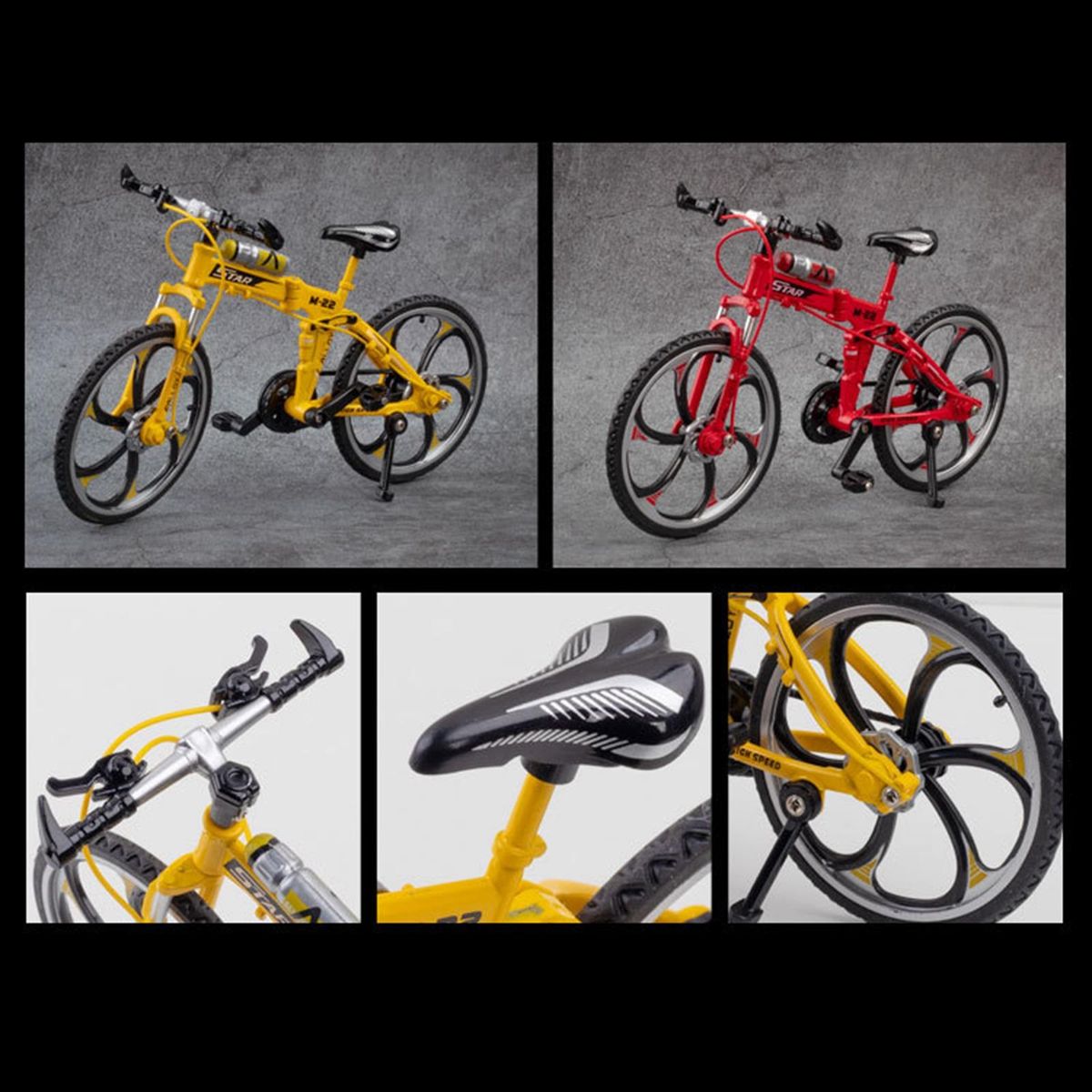 Die-Cast Metal Bicycle Model 1/8 Scale Alloy Kids Boys Office 2022 Red