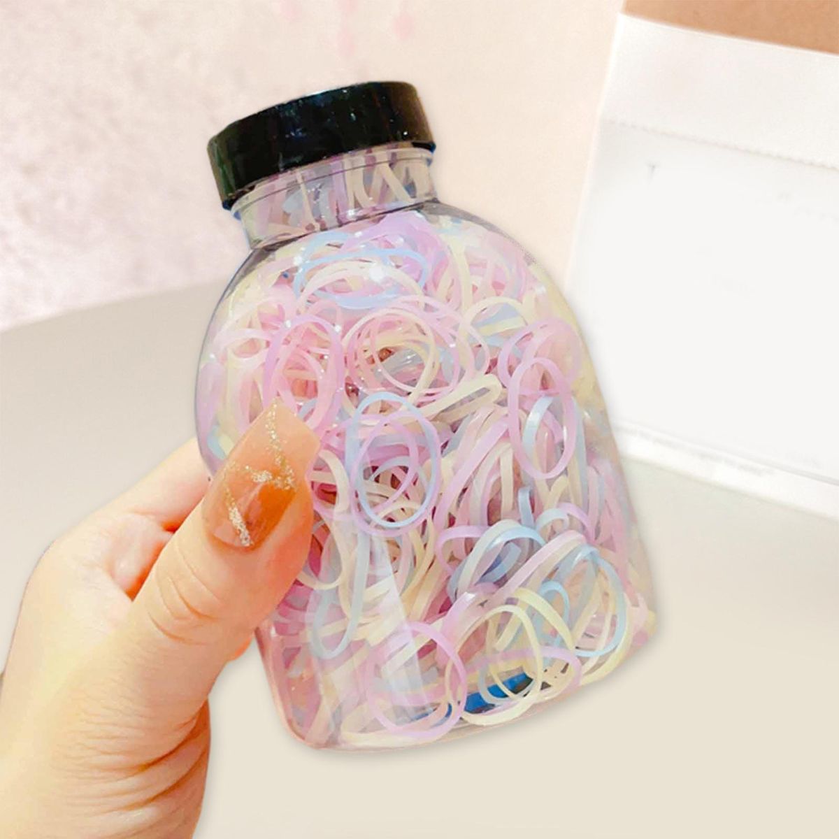 Children Hair Ties Rainbow Bliss Hair Bands 1000 Pcs for Girls Purple