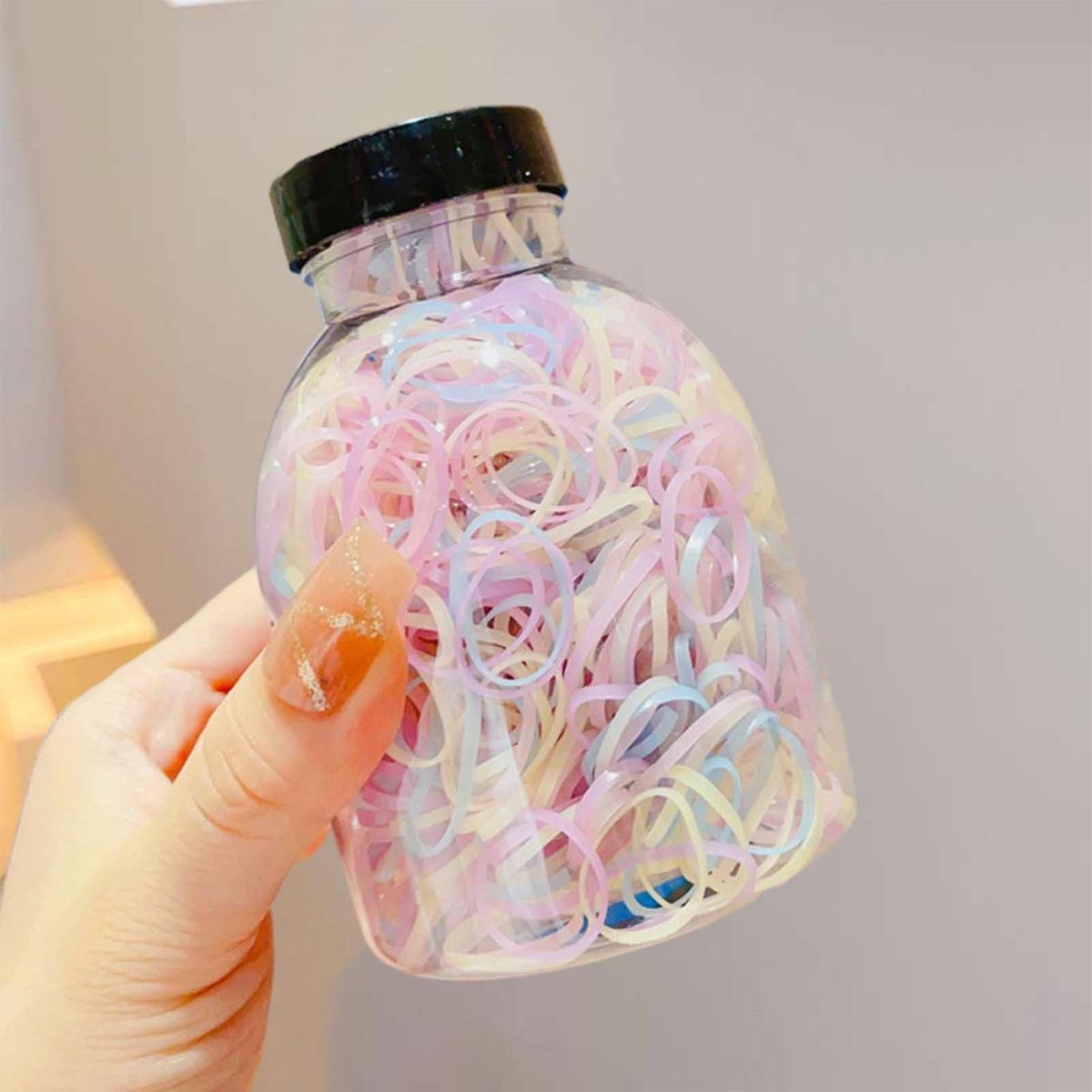 Children Hair Ties Rainbow Bliss Hair Bands 1000 Pcs for Girls Purple