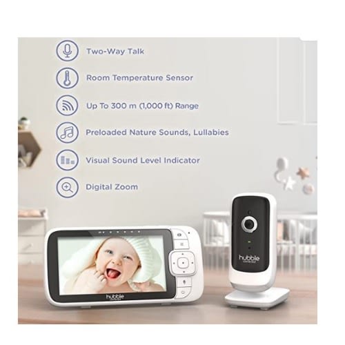 Hubble 5" Smart Baby Monitor - Nursery Pal Link Premium