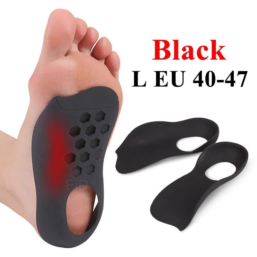 XO-Legs Orthopedic Insoles Orthotics Flat Foot Health Sole Pad For Shoes Insert Arch Support Pad For Plantar Fasciitis Feet Care Black L