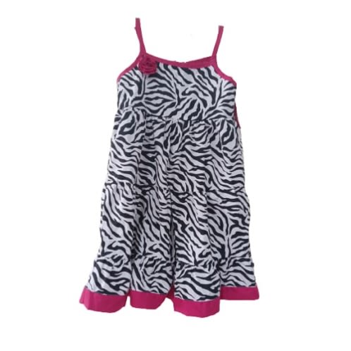 Girl's Short Dress- Trimming Hand- Multicolor Design