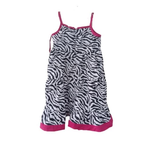 Girl's Short Dress- Trimming Hand- Multicolor Design