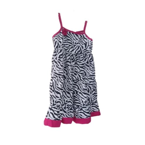 Girl's Short Dress- Trimming Hand- Multicolor Design