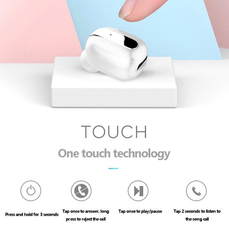 RD11 1/2PcsWireless Bluetooth-compatible 5.0 In-Ear-White
