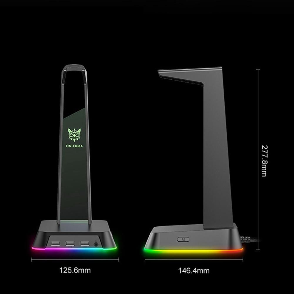 Onikuma St-2 Headset Stand Rgb with 3 USB Ports Desktop