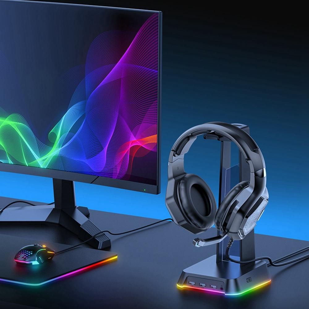 Onikuma St-2 Headset Stand Rgb with 3 USB Ports Desktop