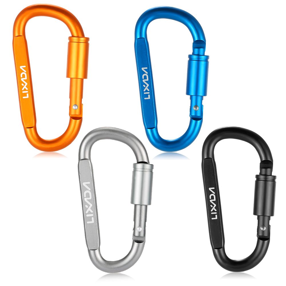 Lixada 9 Pack Aluminum Alloy D-ring Locking Carabiner Clip