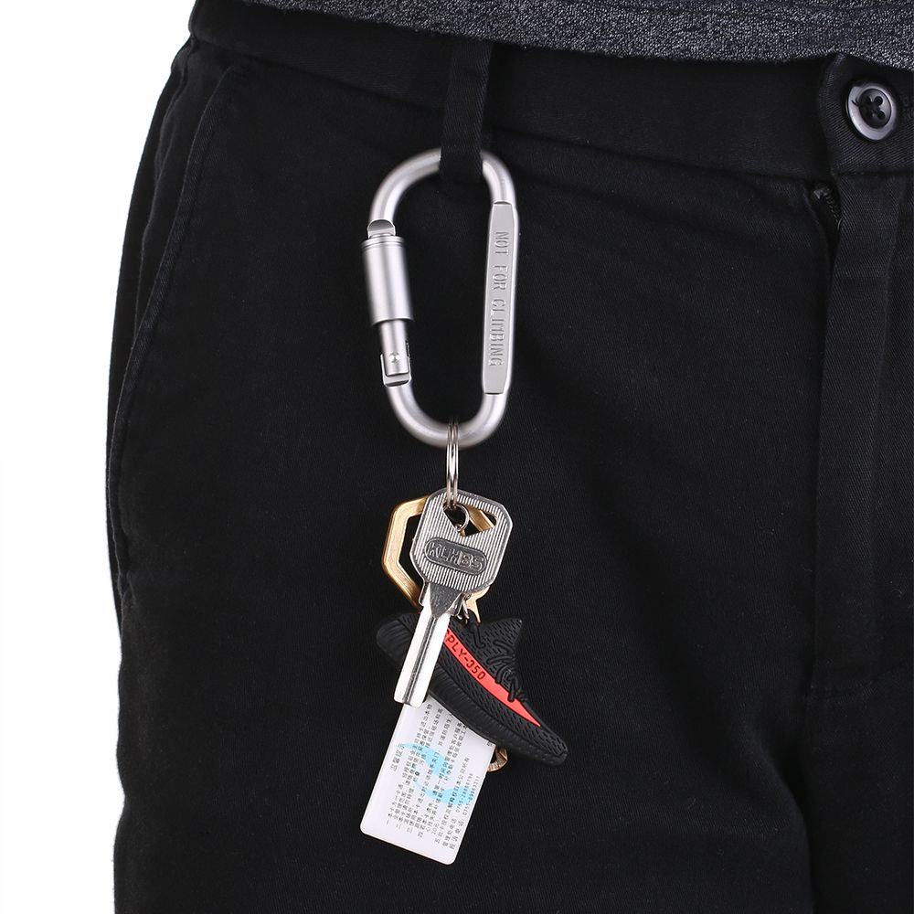 Lixada 9 Pack Aluminum Alloy D-ring Locking Carabiner Clip