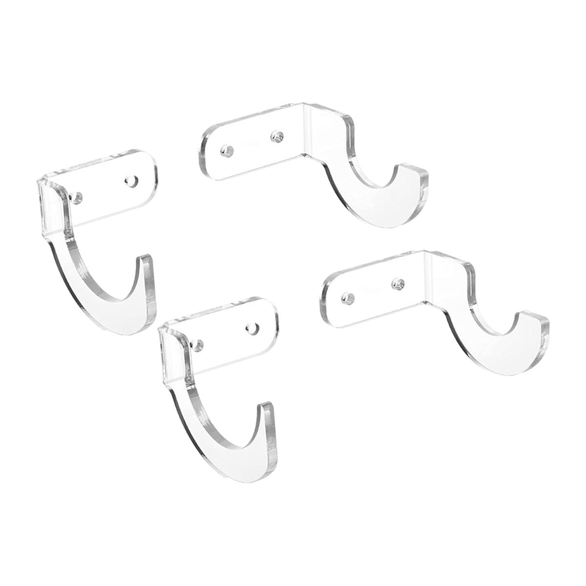 Acrylic Baseball Bat Wall Mount Hanger Rack, To Display Transparent