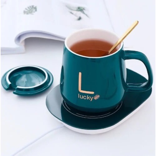 Ceramic Coffee Cup With Automatic Heating Pad