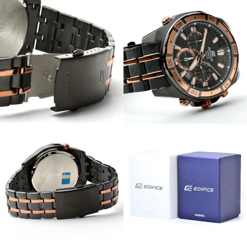 Edifice Two-tone Chronograph Watch EFR-534BKG-1AV Super illuminator