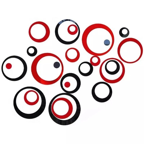 Multicolour Circles Diy Removable 3d Wall Stickers