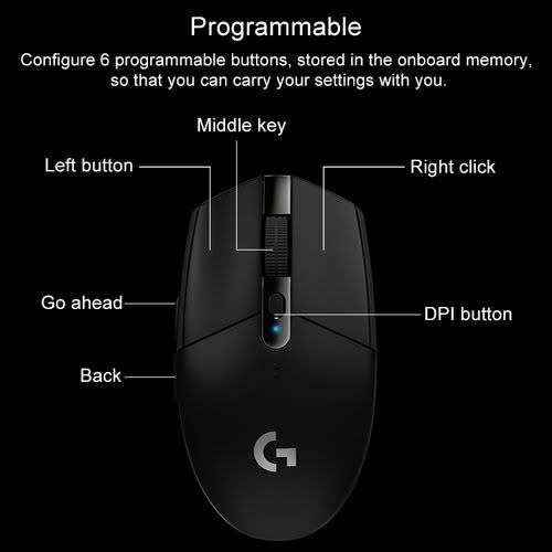 G304 Wireless Gaming Mouse - 6 Buttons