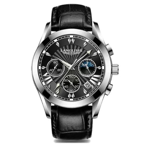 Men's Leather Strap Causal Wristwatch