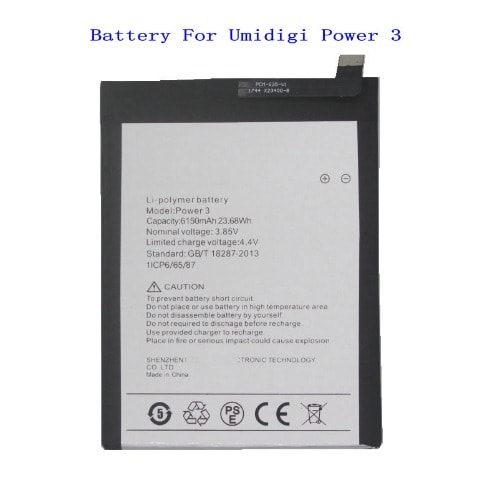 Repalcement Battery For Umidigi Power 3 - 6150mAh