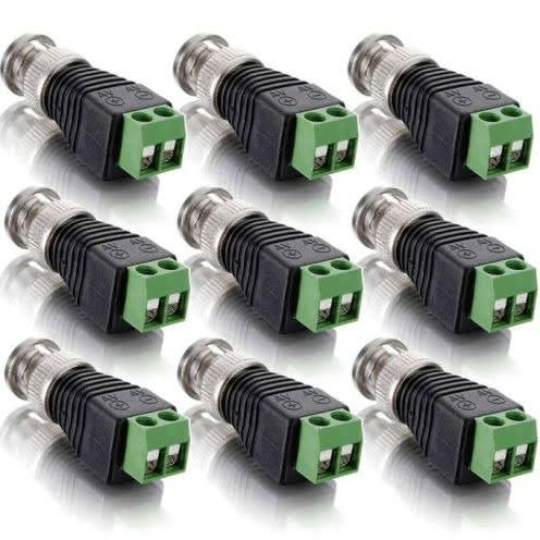 Cablesonline Bnc Male Plug To Av 2-screw Terminal Block Balum Connector(s) -10pcs