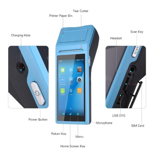 Handheld Restaurant & Bar Point Of Sales Machine