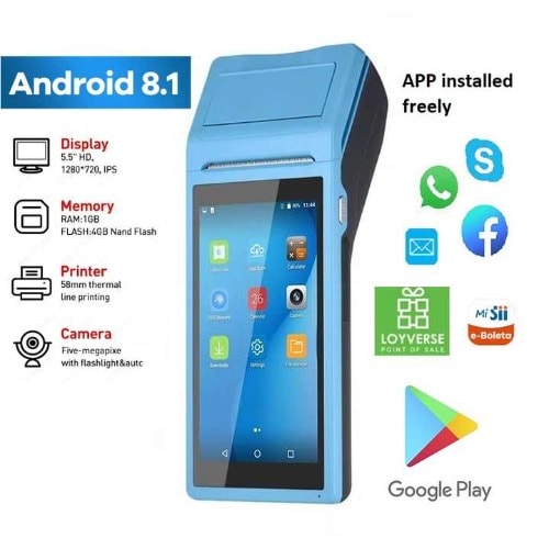 Handheld Restaurant & Bar Point Of Sales Machine