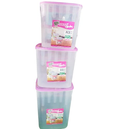 Plastic Storage Container - 3pcs