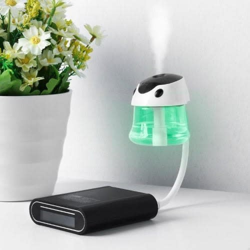 Usb Car Diffuser - Ultrasonic Cool Mist Humidifier - White And Black