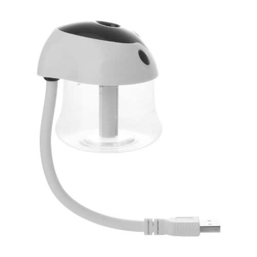 Usb Car Diffuser - Ultrasonic Cool Mist Humidifier - White And Black