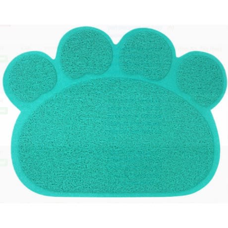 Paw Print Cat Litter Doormat -  Tale Green(30cmx30cm)