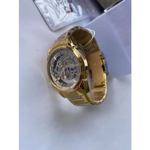 Vivid Screen Men's Gold Wrist Watch
