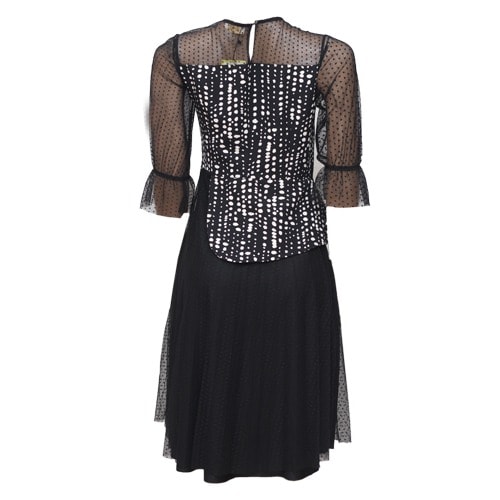 Mesh  Peplum Dress