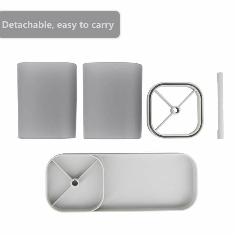 Decorative Plastic Toothbrush And Toothpaste Stand Holder -