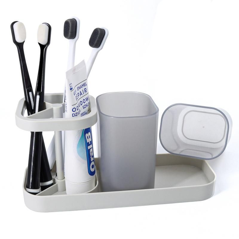 Decorative Plastic Toothbrush And Toothpaste Stand Holder -