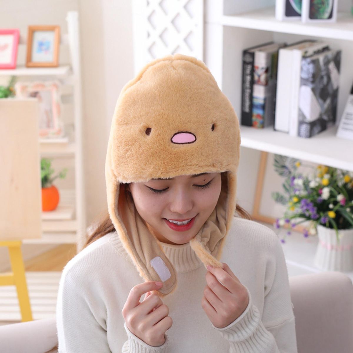 Party Headgear Plush Headdress Photography Cosplay Props Brown
