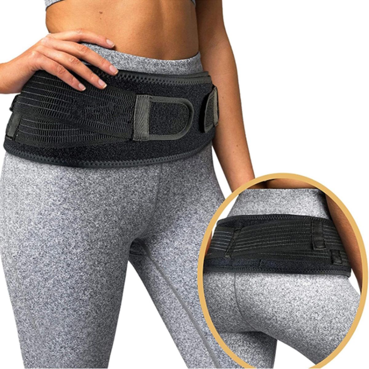 2x Sacroiliac SI  Belt Anti-Slip  Support Brace Pelvis