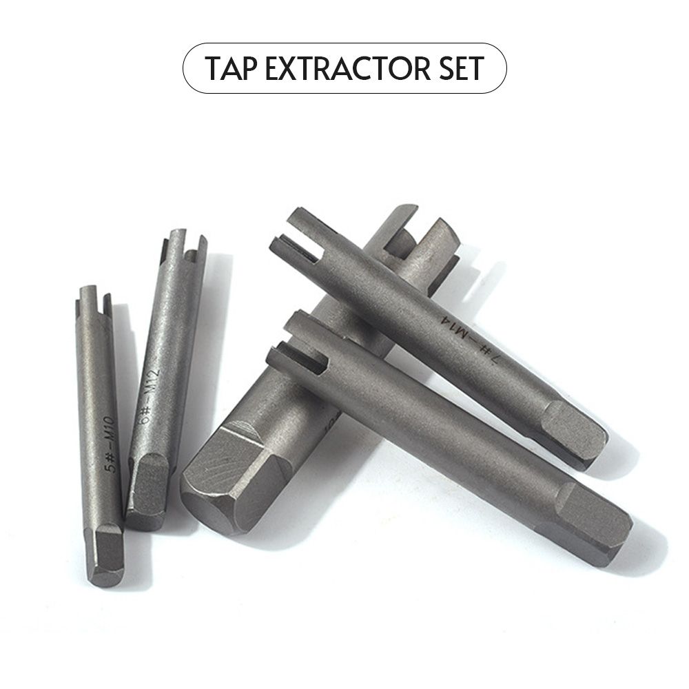 9 Pcs Tap Extractor 3/ 4 Flute Broken Head Screw Remover