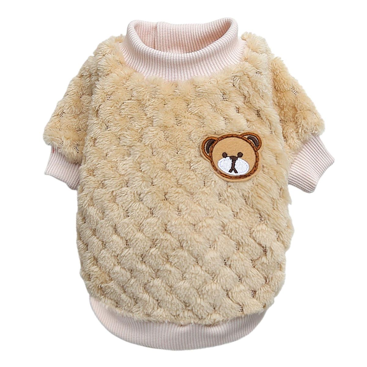 Dog Pullover Pet Dog Thickened Coral Fleece Top Yellow